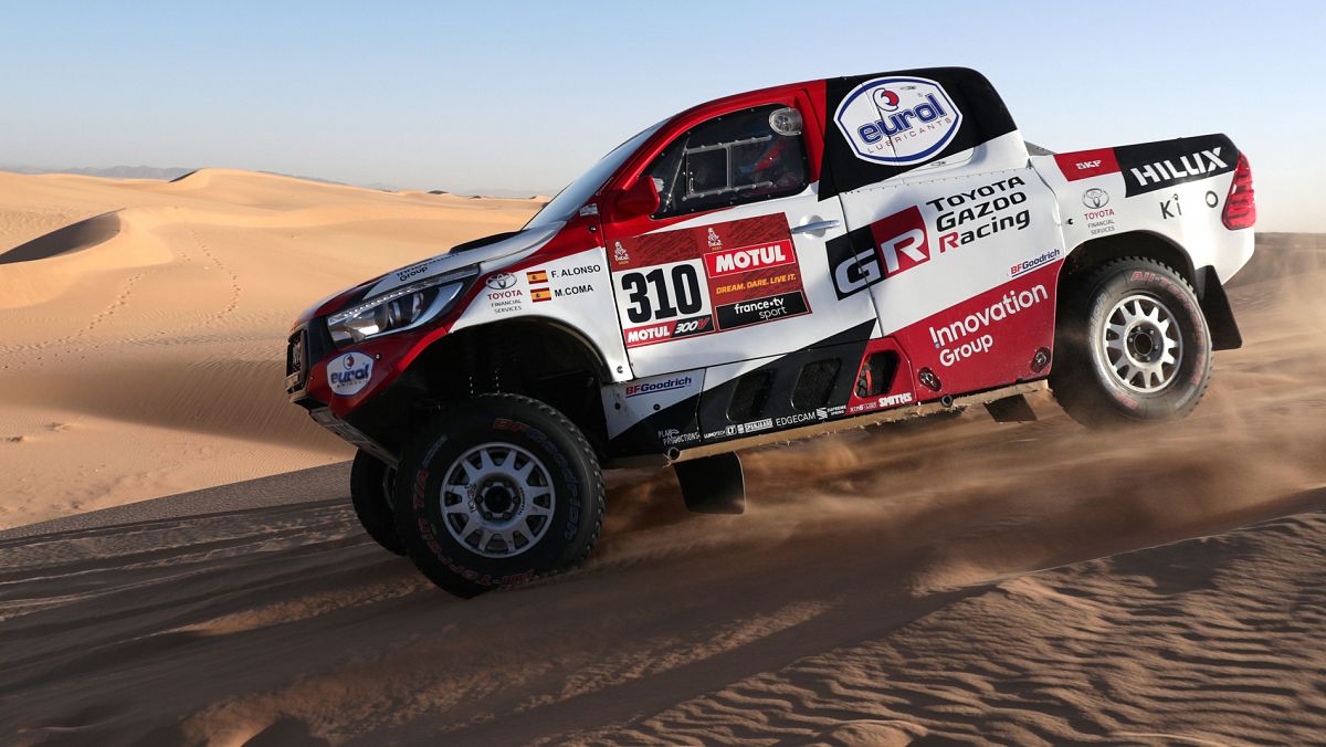 El español Fernando Alonso, en una imagen del presente Dakar.