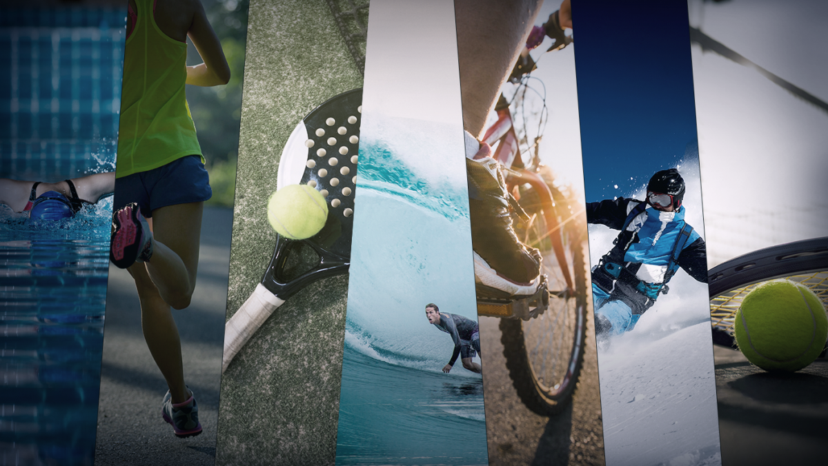 Fotomontaje de diferentes deportes