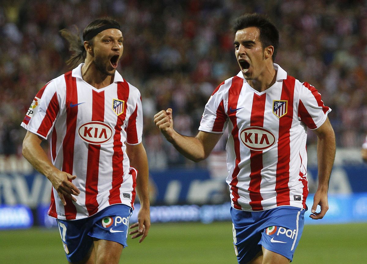 Jurado celebra su gol ante el Sporting.