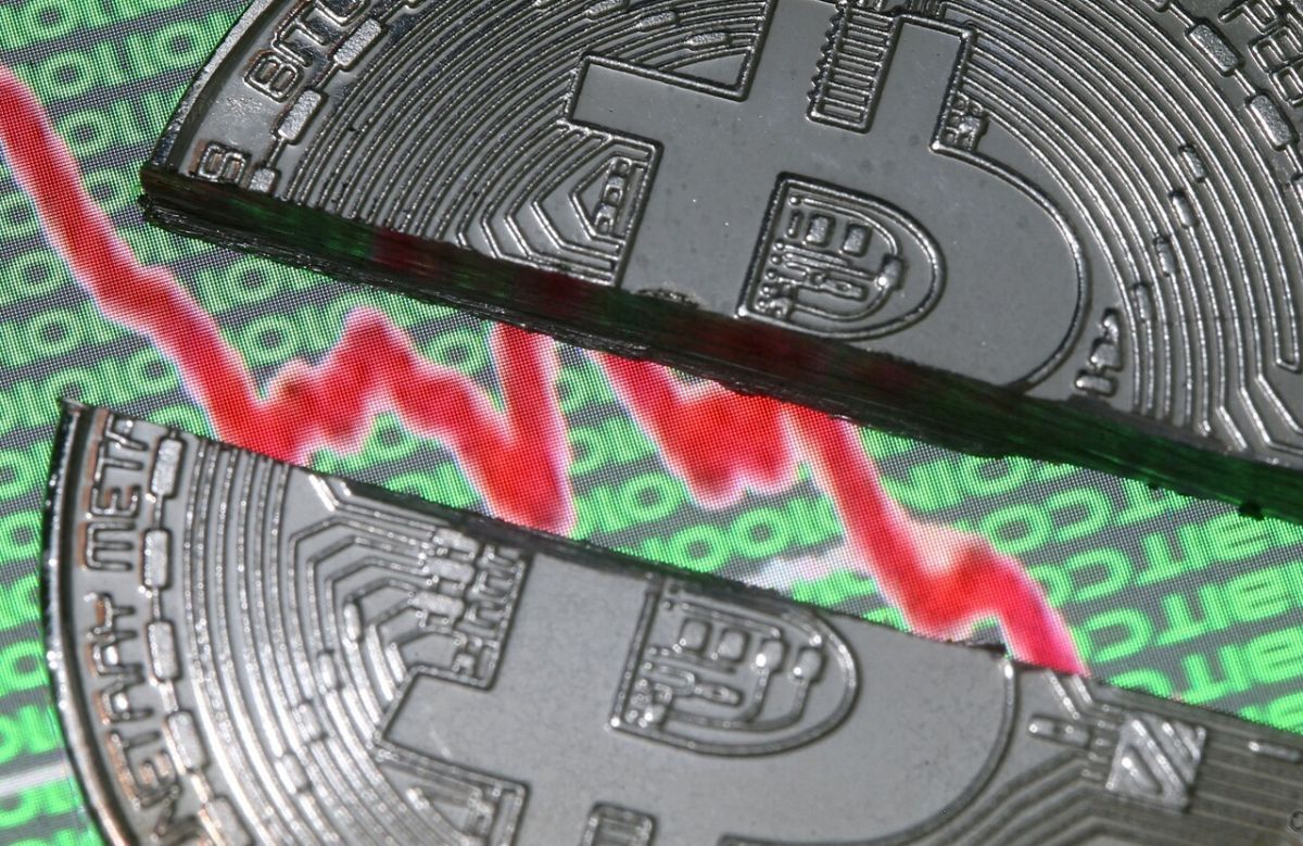 Montaje de una criptomoneda y su cotización