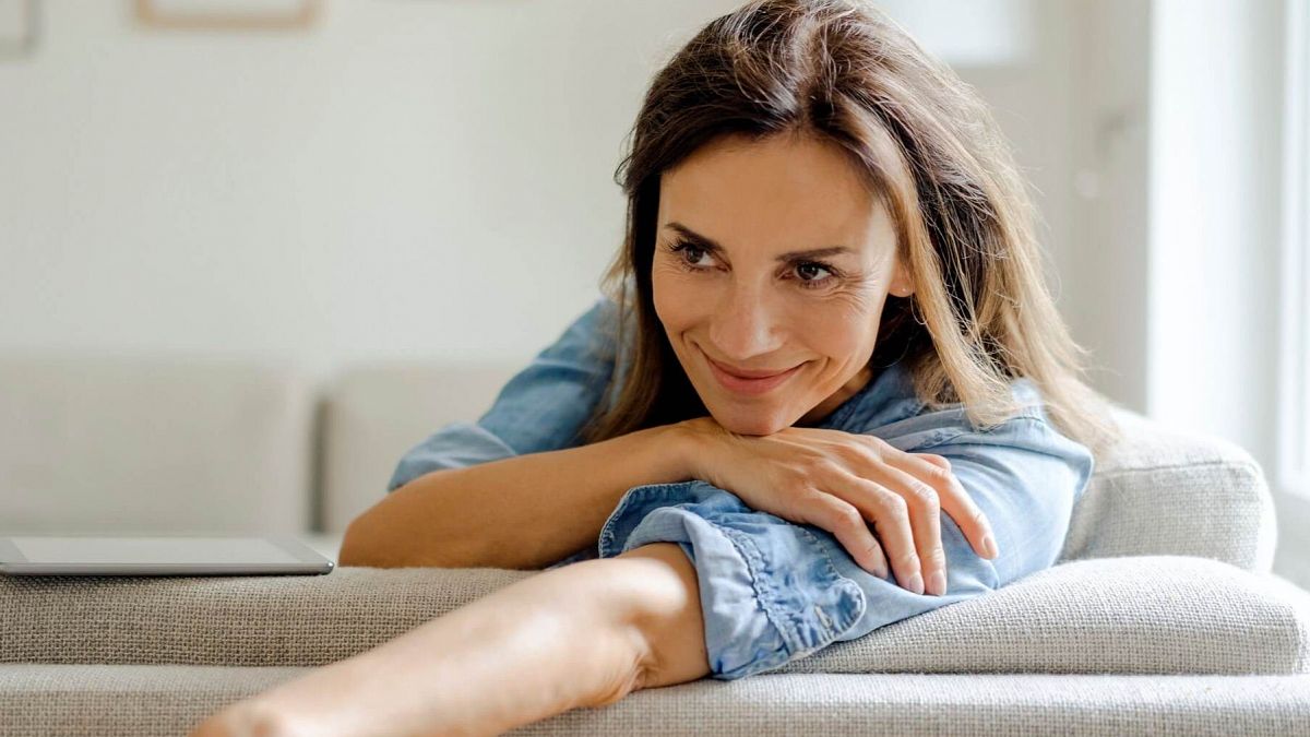 Mujer sonriendo.