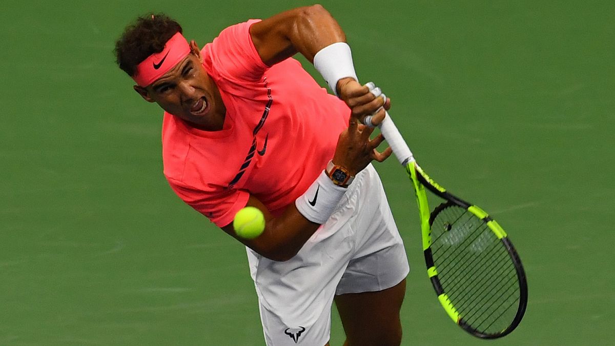 Rafa Nadal, en el partido contra Rublev.