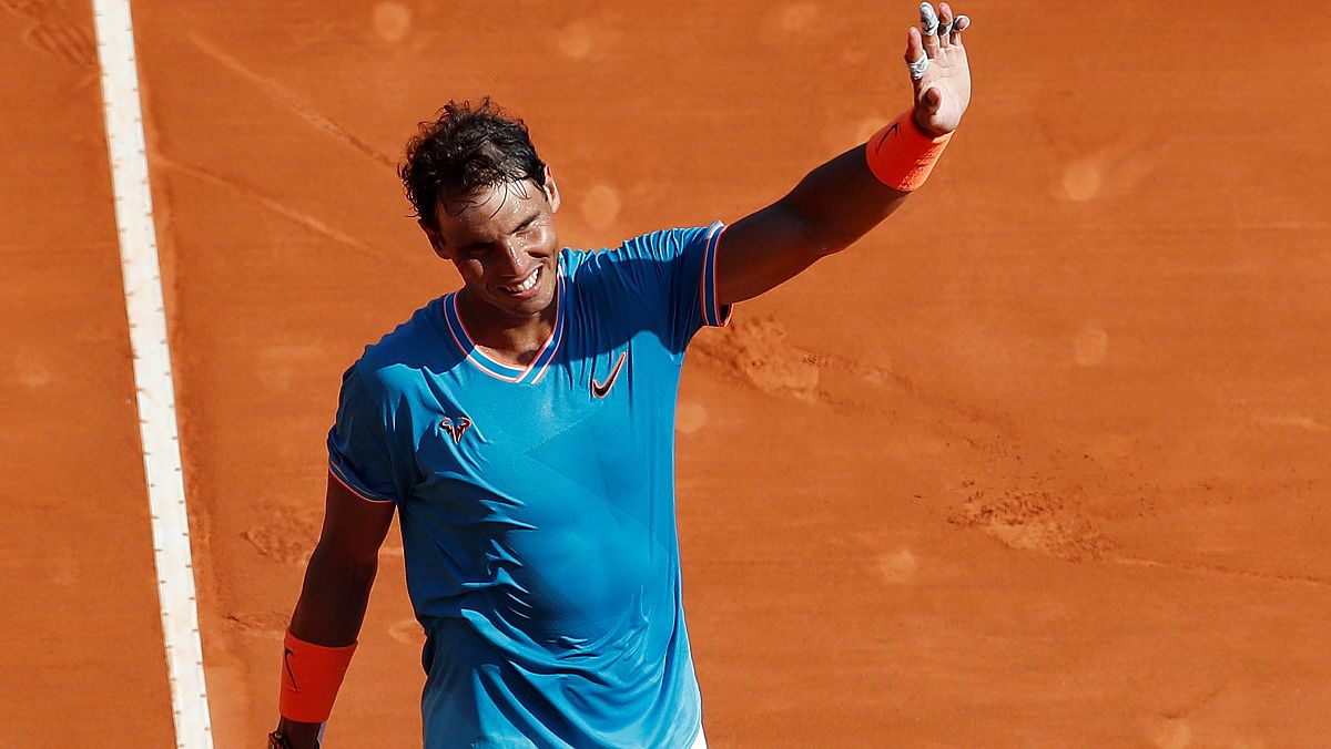 Rafa Nadal celebra la victoria.