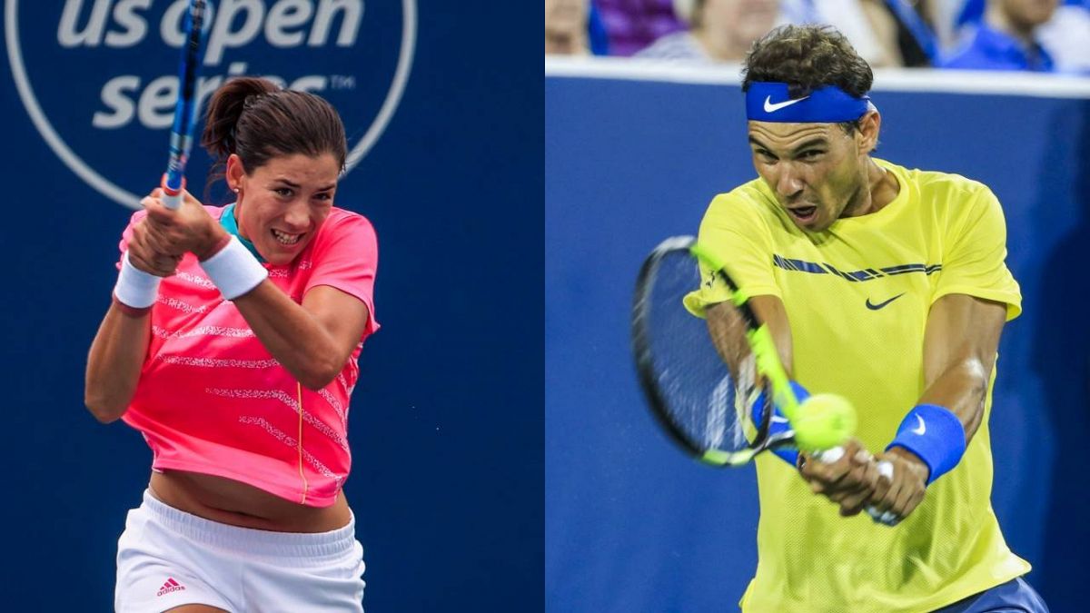 Rafa Nadal (d) y Garbiñe Muguruza (i) estarán en Cincinnati