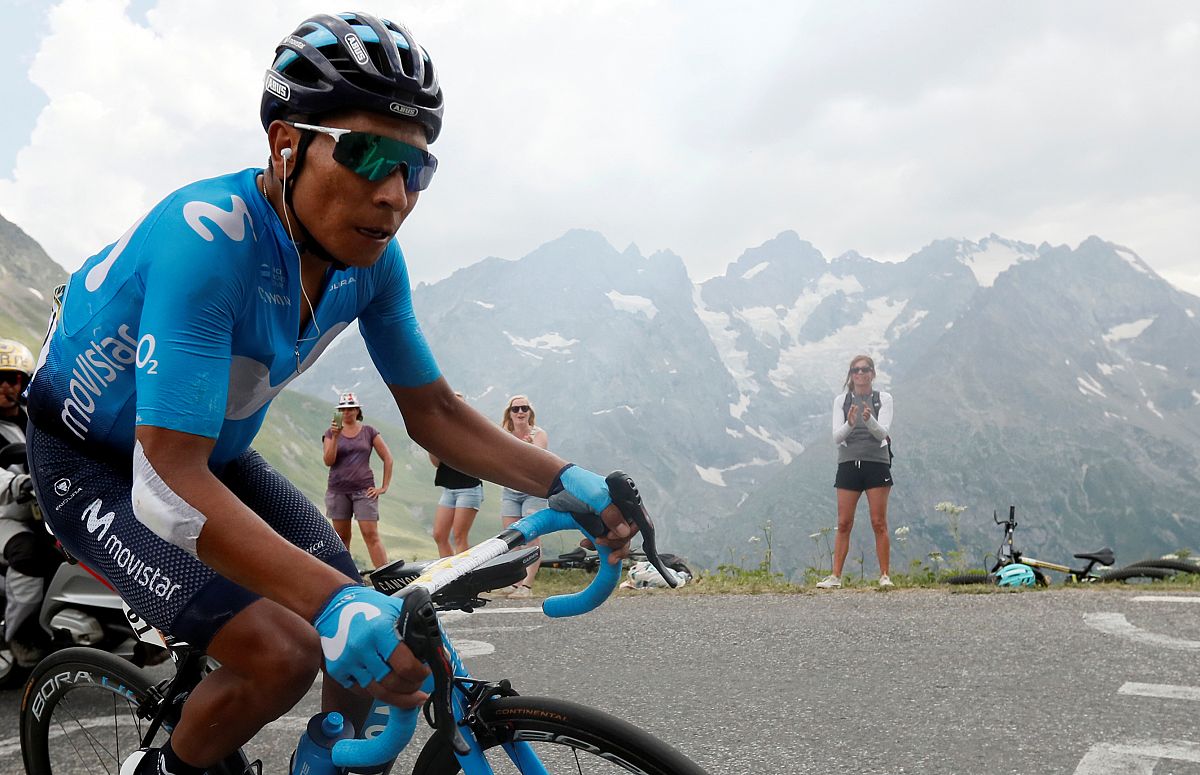 Nairo Quintana en la ascensión al Galibier del Tour 2019