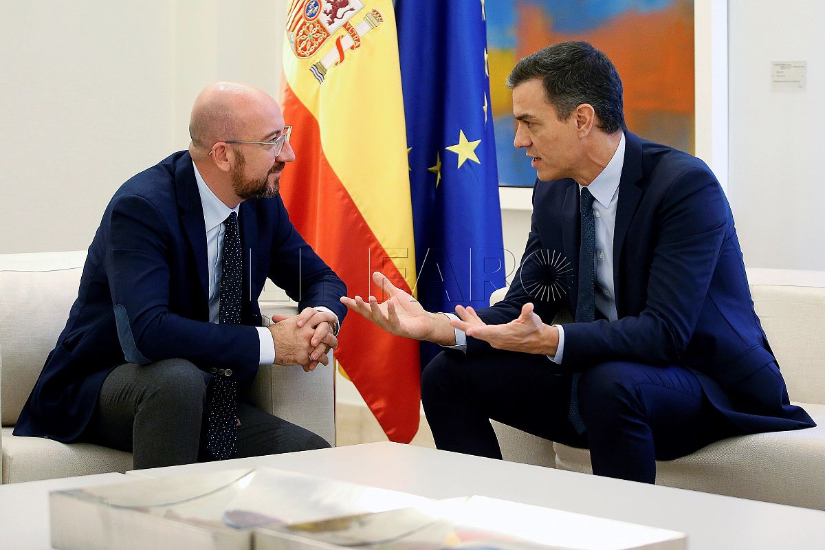 Pedro Sánchez y Charles Michel