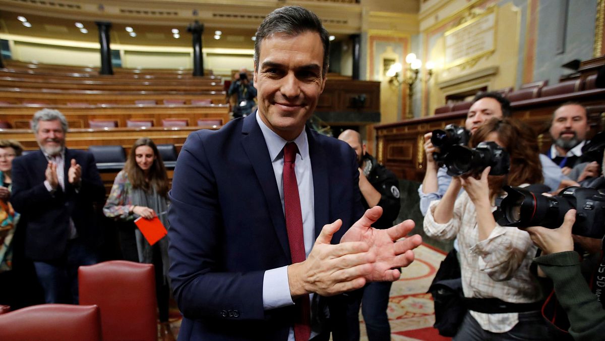 El presidente del Gobierno, Pedro Sánchez, en el Congreso.