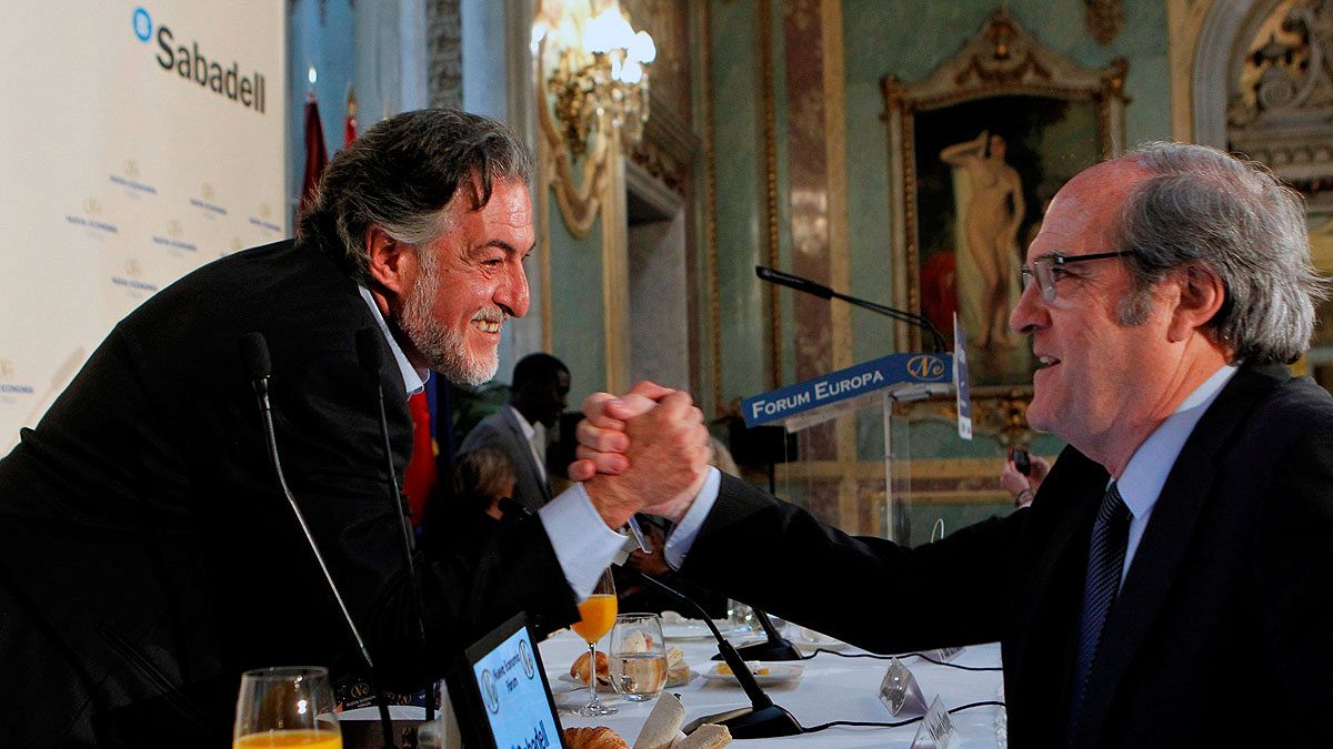 Los candidatos del PSOE al Ayuntamiento y a la Comunidad de Madrid, José Vicente 'Pepu' Hernández y Ángel Gabilondo.