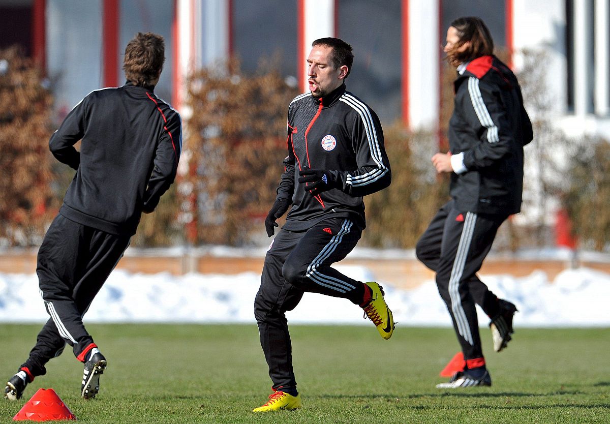 El jugador francés Franck Ribery, durante un entrenamiento en Múnich.
