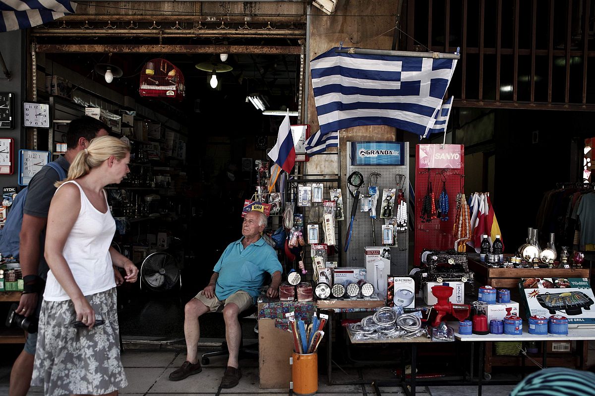 Turistas en Atenas