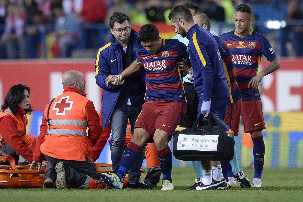 El uruguayo se lesionó en la final de la Copa del Rey ante el Sevilla.