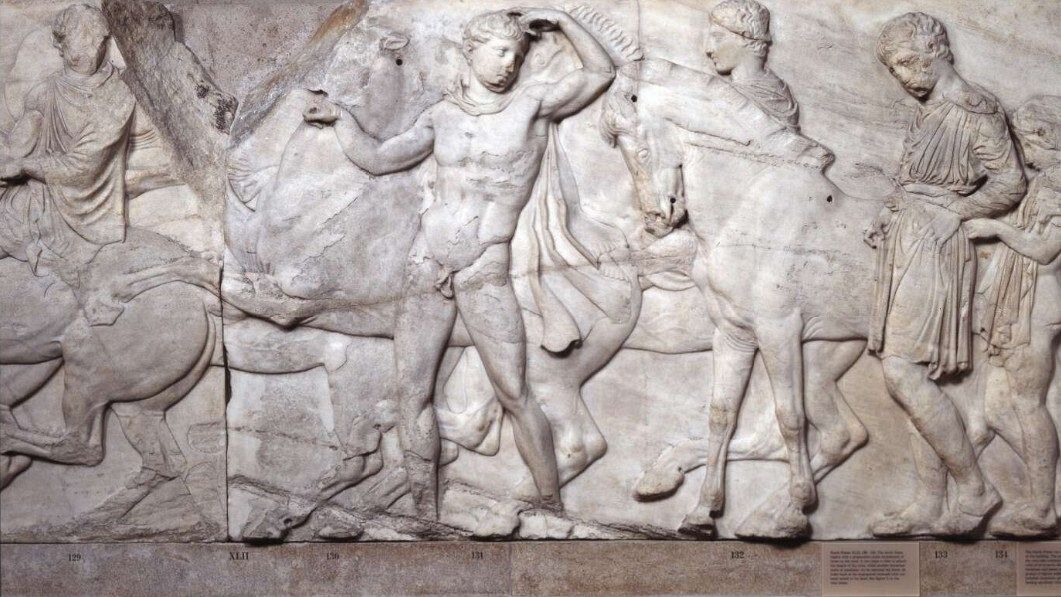 Imagen de una de las esculturas del Partenón que se exhiben en el Museo Británico de Londres.
