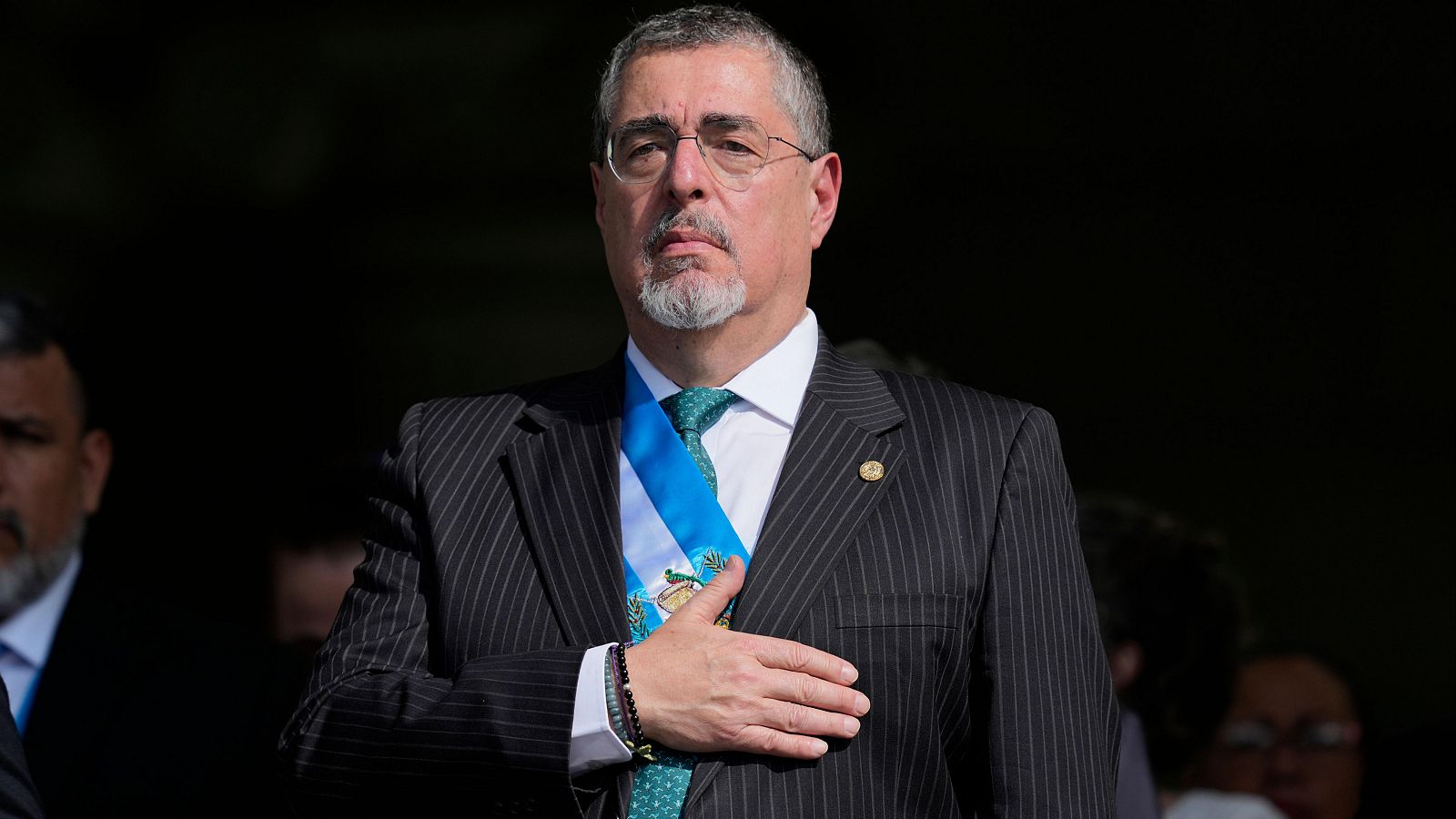 El presidente de Guatemala, Bernardo Arévalo de León, durante el acto de investidura