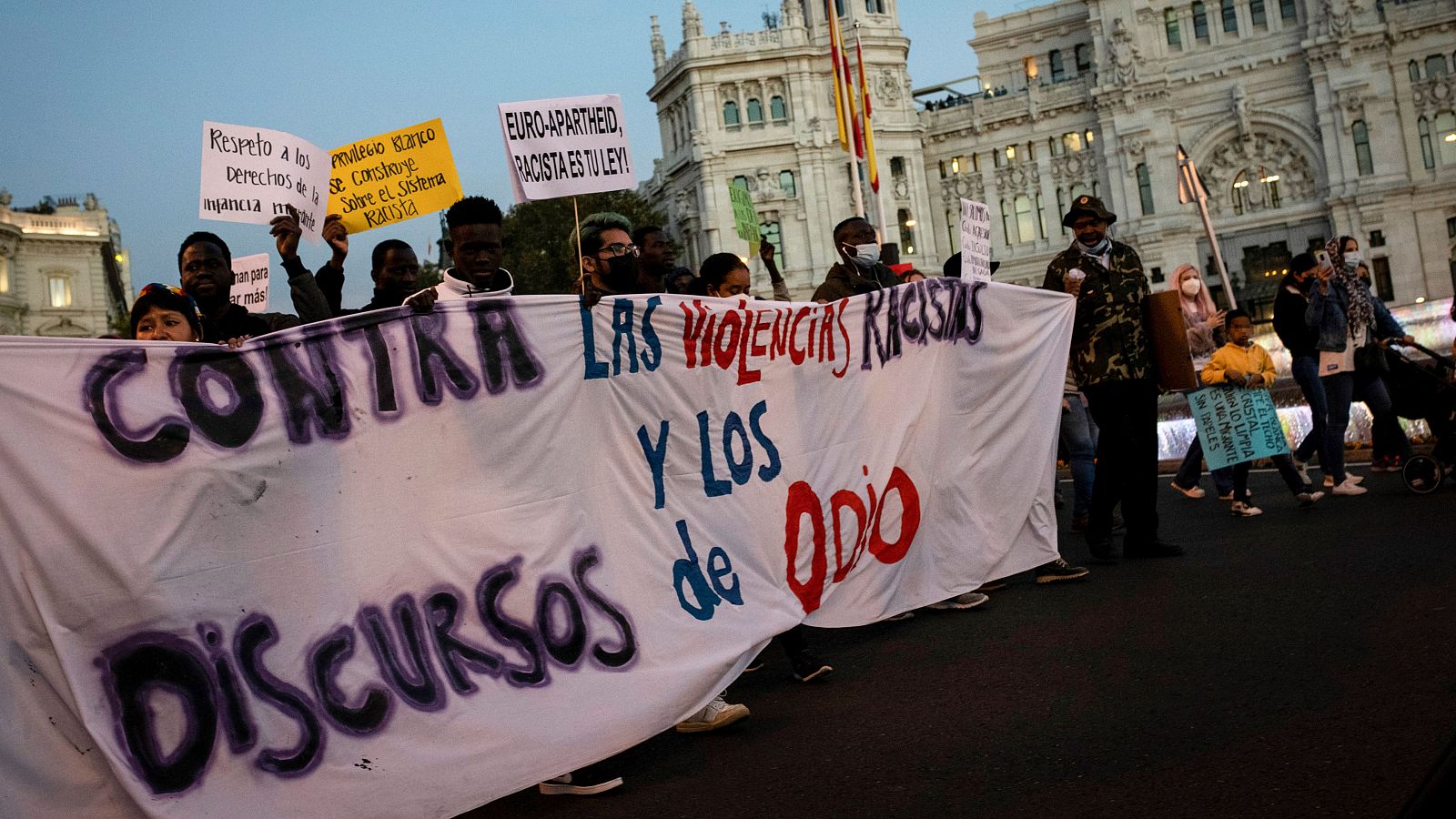 Manifestación convocada por el movimiento antirracista de Madrid en 2021