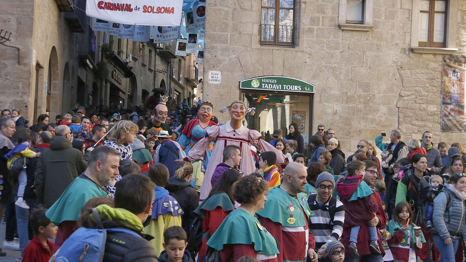 El carnaval de Solsona compta amb els gegants Bojos i amb la música del Bufi, que enguany celebra els seus 50 anys