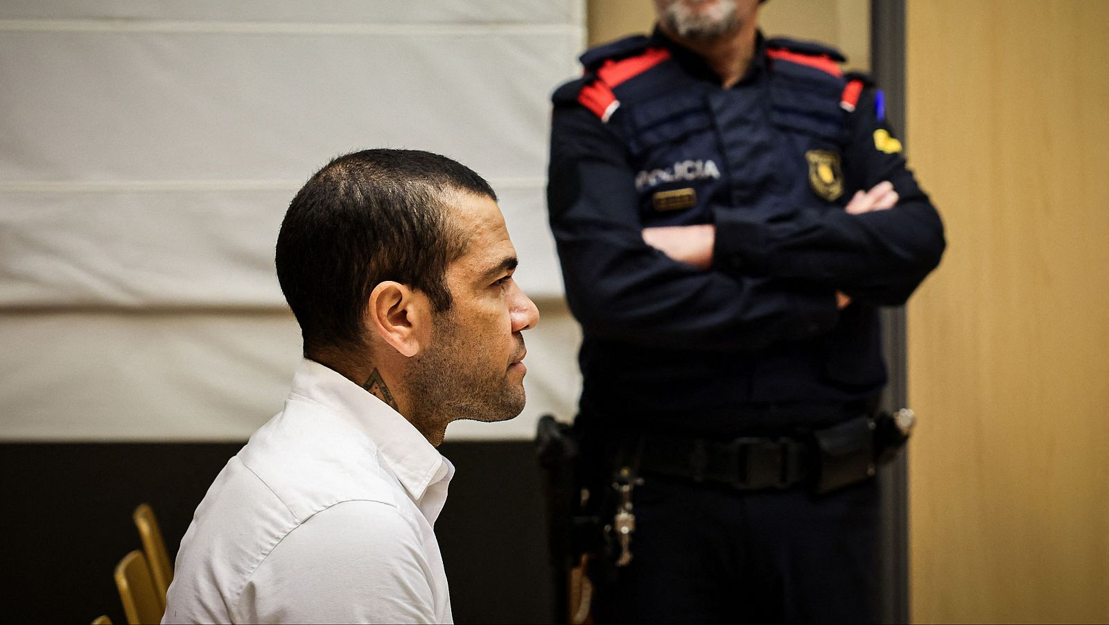 Dani Alves durante el juicio en la Audiencia de Barcelona