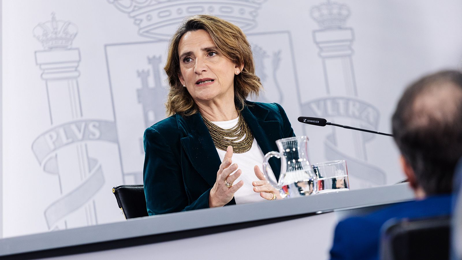 La vicepresidenta tercera y ministra para la Transición Ecológica y el Reto Demográfico, Teresa Ribera, en la rueda de prensa posterior al Consejo de Ministros