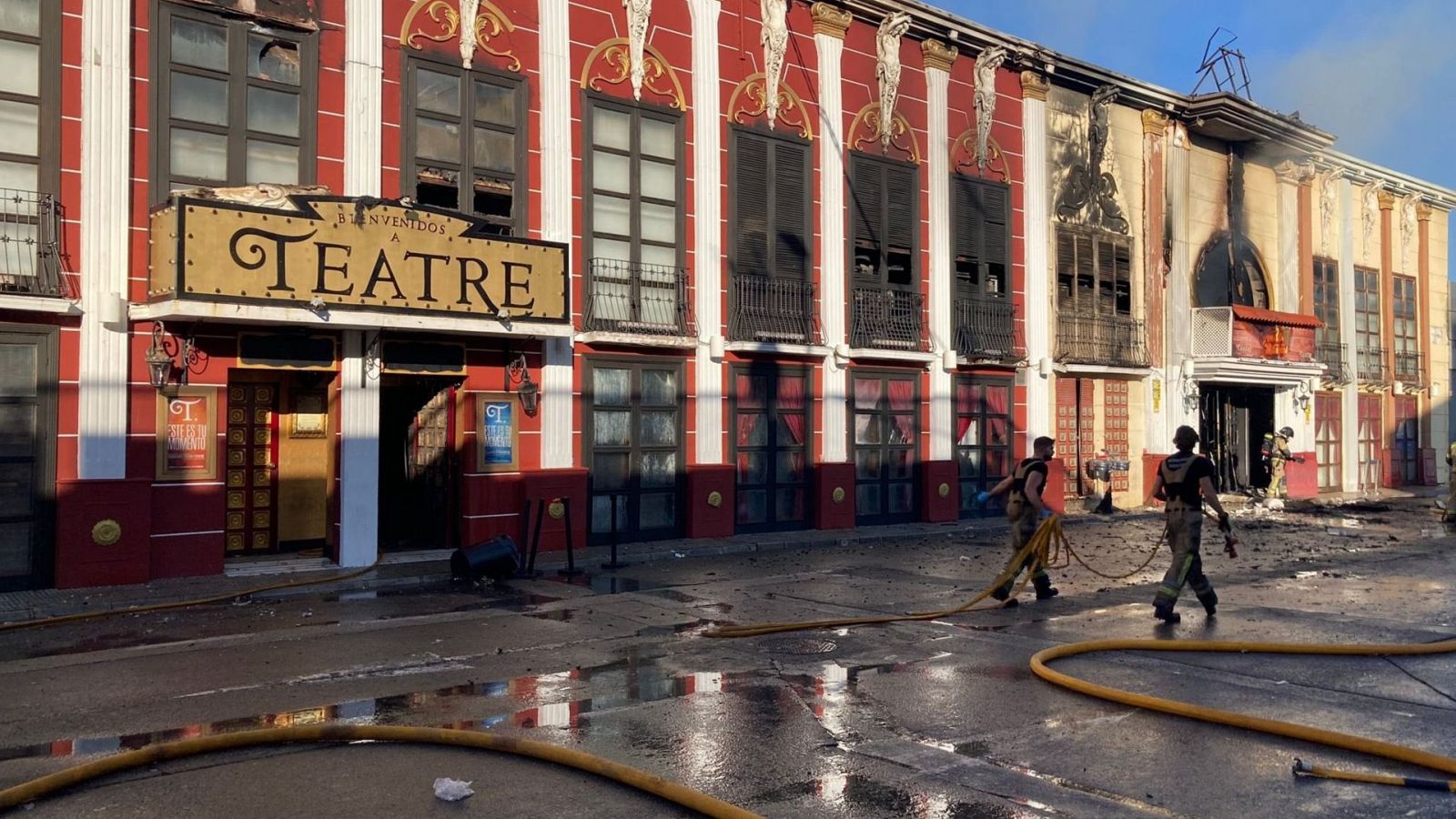 Imagen de la discoteca incendiada en Murcia el pasado