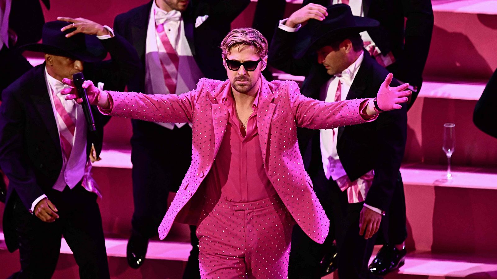 Ryan Gosling durante su interpretación de 'I'm just Kent' en la gala de los Oscar 2024