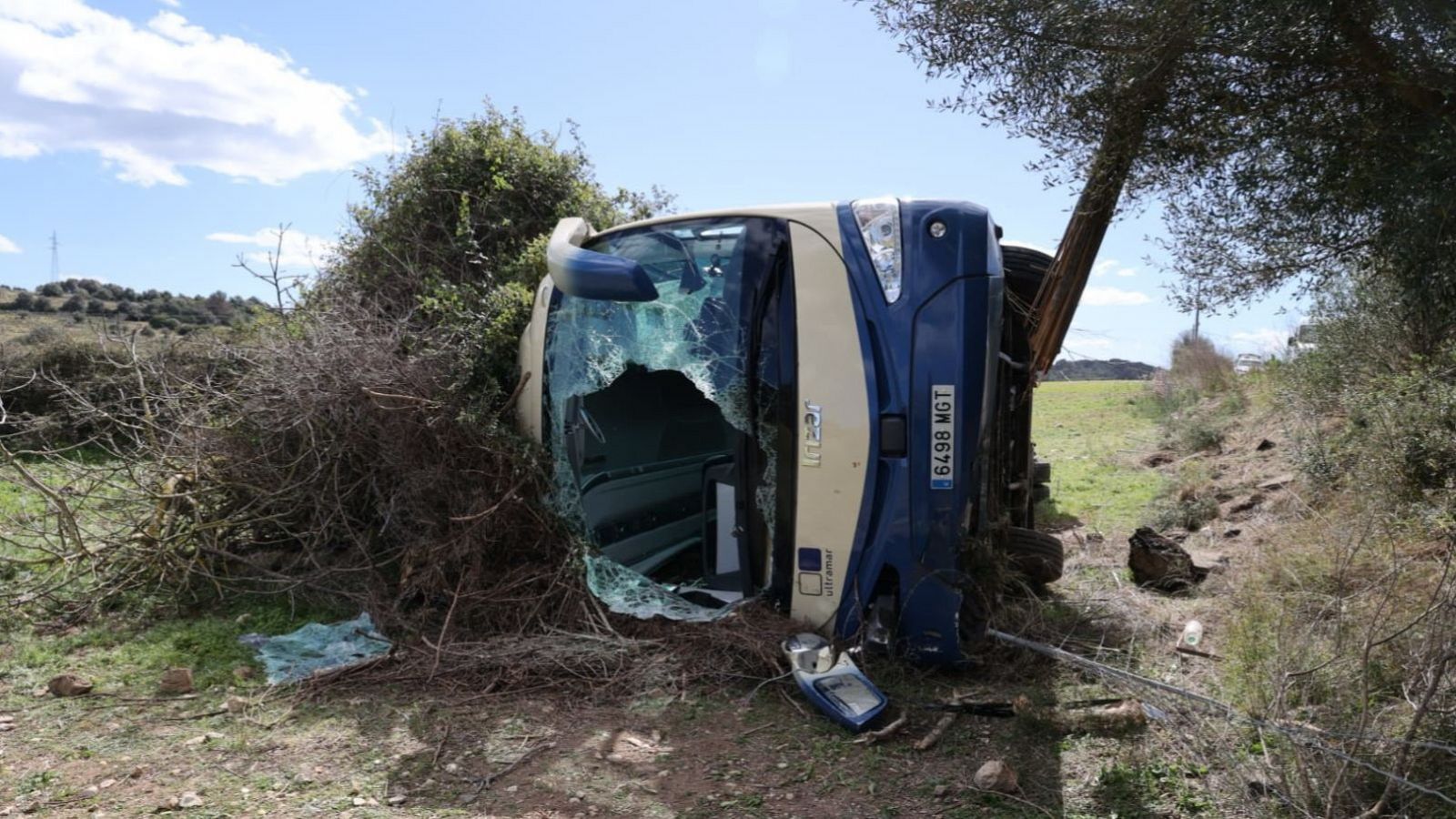Accidente Mallorca: autobús del Imserso accidentado