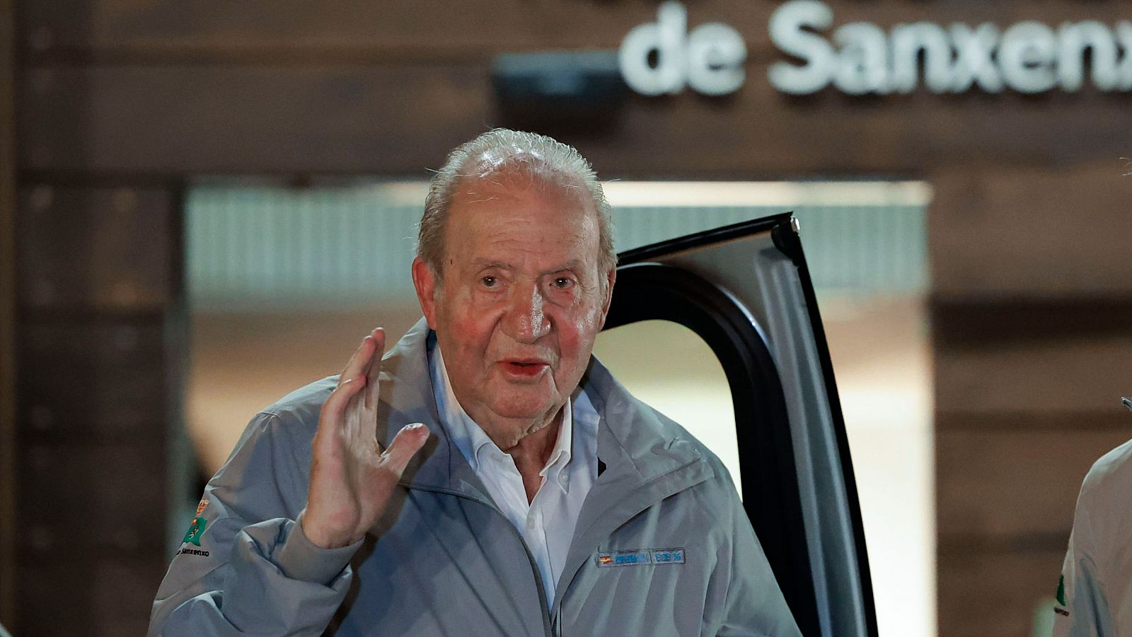 El rey emérito Juan Carlos durante su última visita a Sanxenxo en noviembre