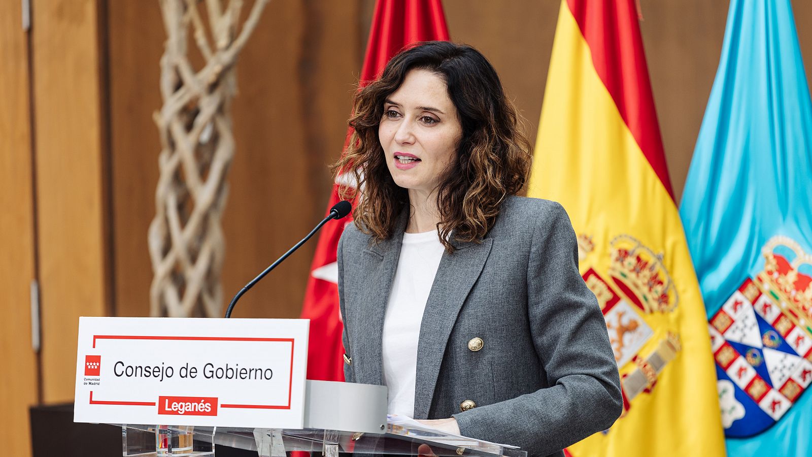 La presidenta de la Comunidad de Madrid, Isabel Díaz Ayuso, tras el Consejo de Gobierno