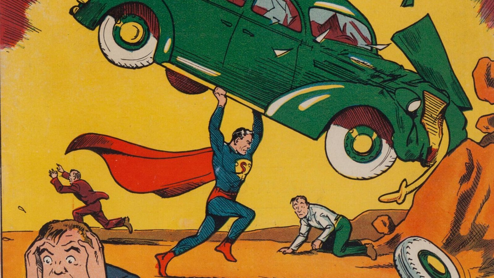 Detalle de la portada del número 1 de 'Action Comics', de 1938
