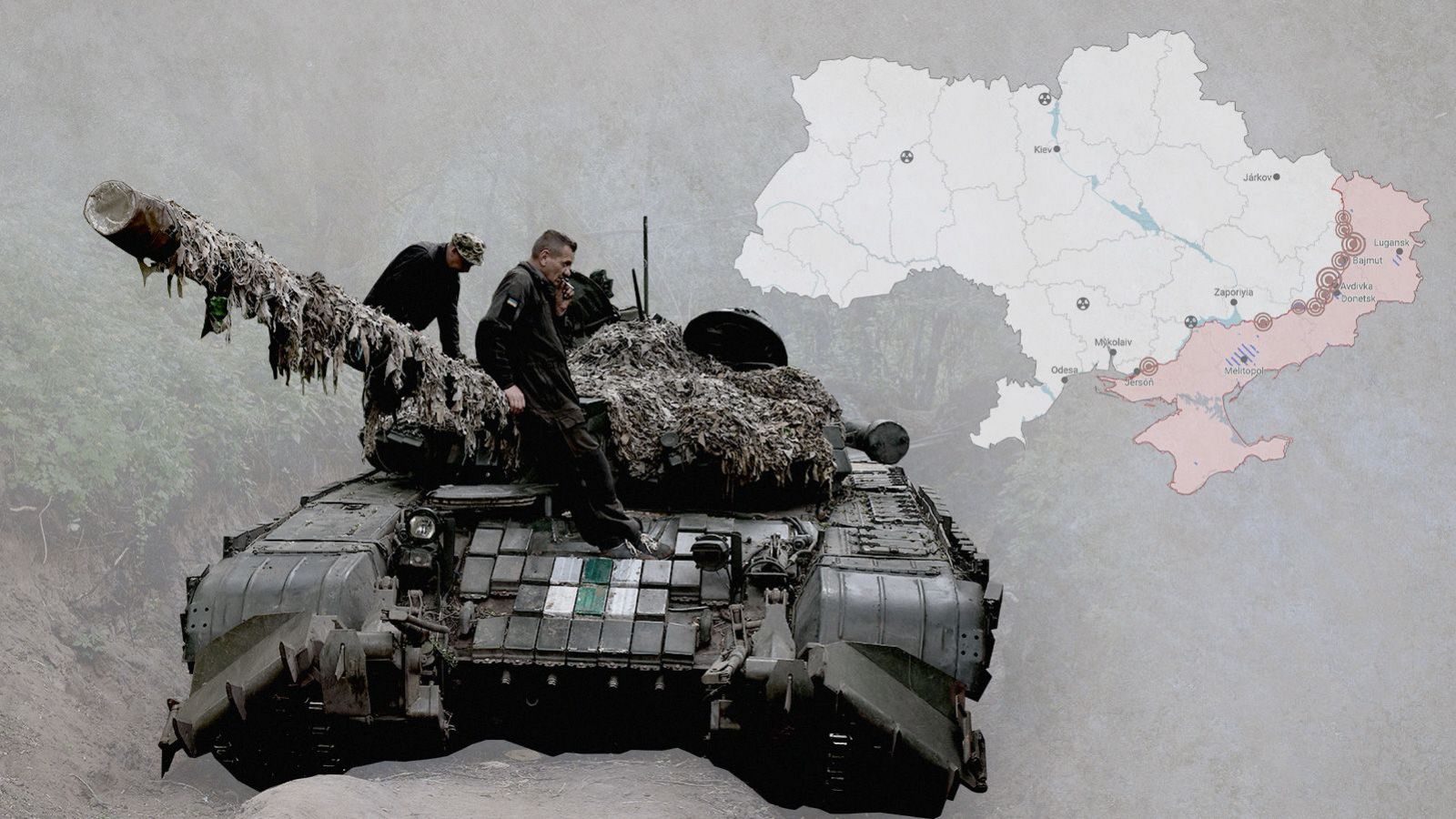 Soldados ucranianos preparan su tanque para la siguiente operación de defensa en Zaporiyia.