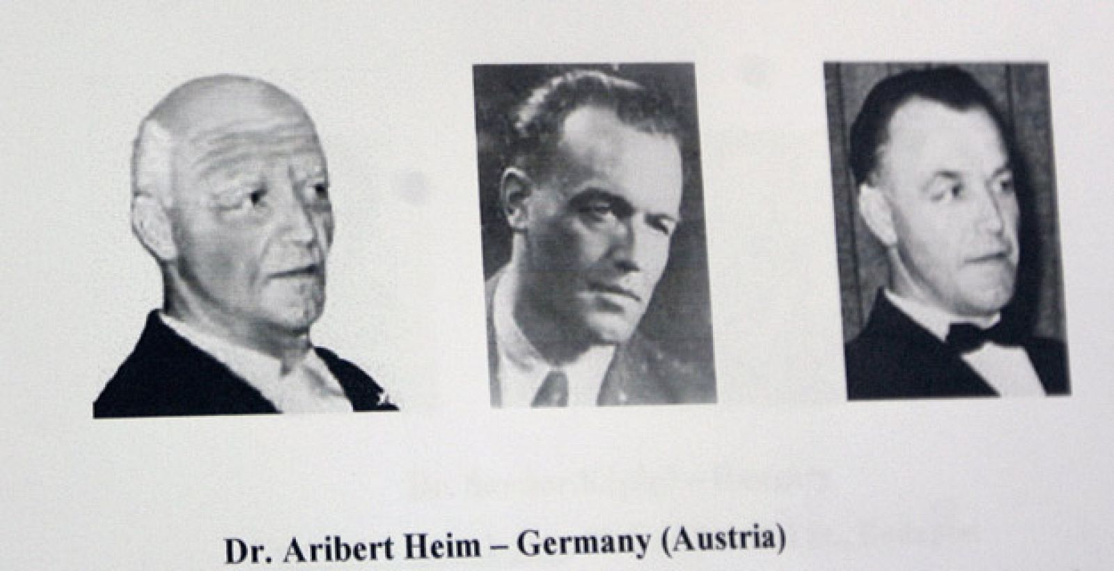 Imágenes del doctor nazi Aribeit Heim en su ficha del centro Simon Wiesenthal