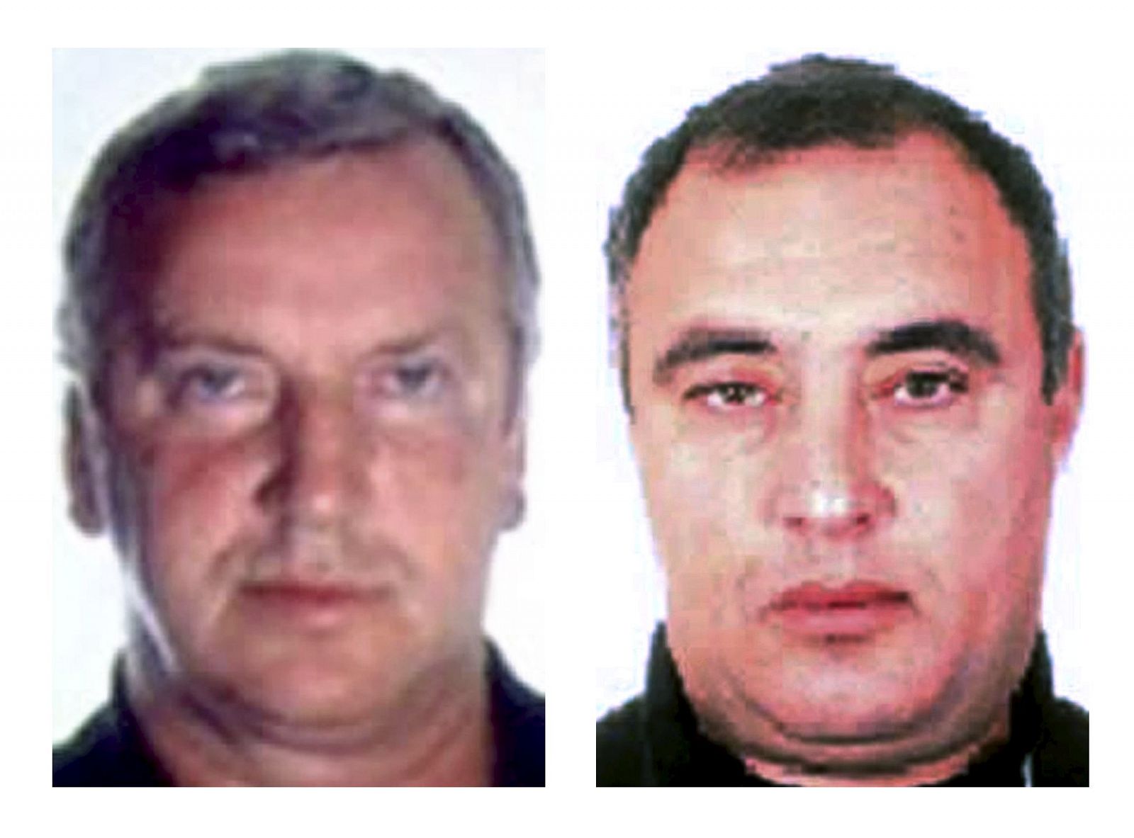 Los ciudadanos rusos , Gennadios Petrov (izda), y Vitali Idrilov detenidos en la operación contra la mafia rusa
