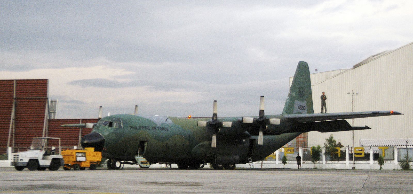 El avión C-130 en su base de Manila en una foto de archivo