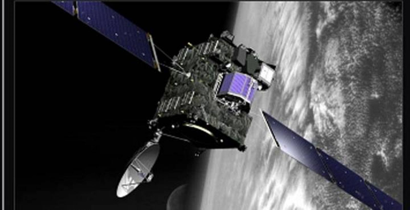 Imagen tomada por una de las cámaras que lleva instaladas Rosetta durante la primera vuelta a la tierra de la sonda en marzo de 2005.i