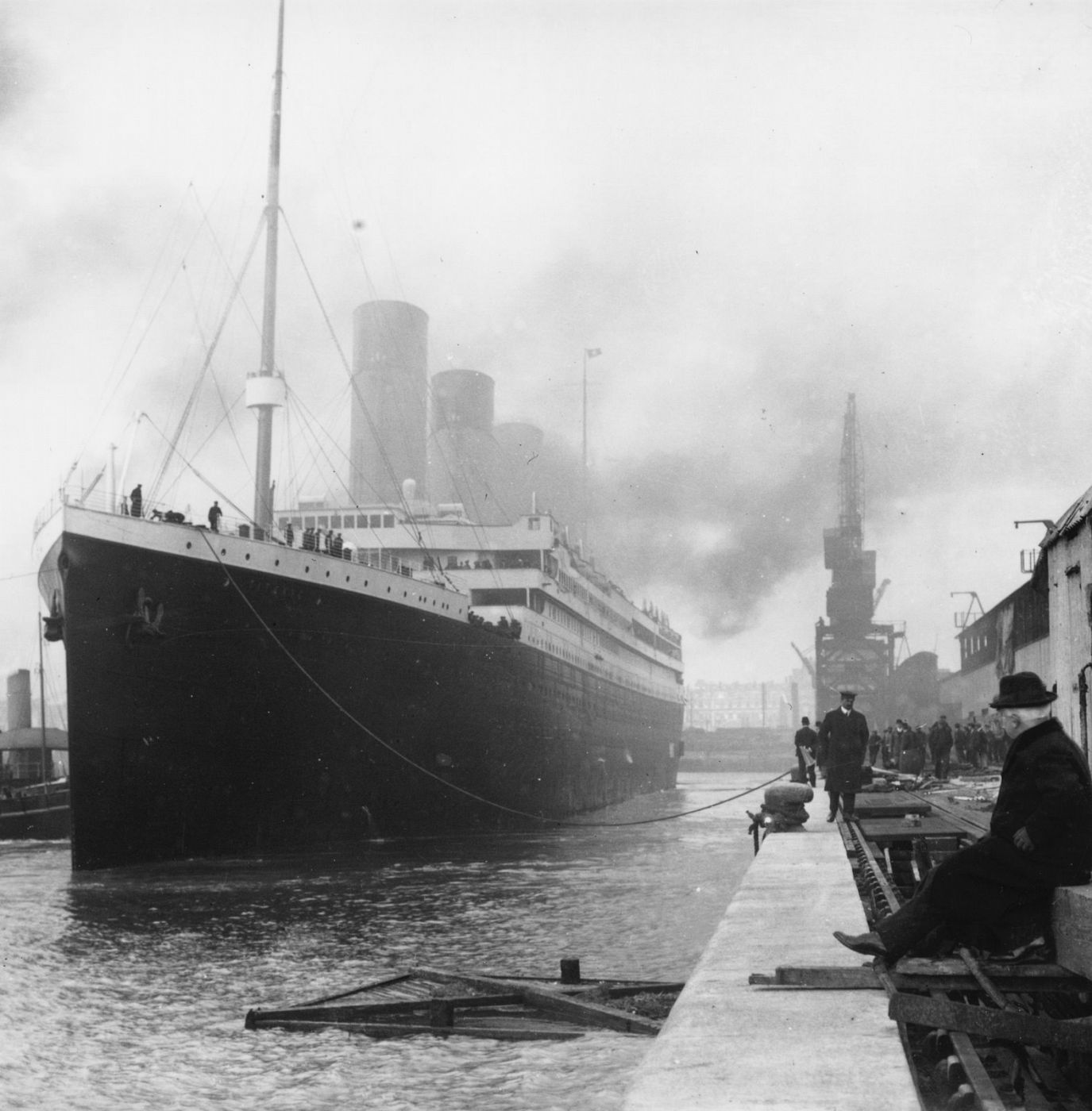 El Titanic antes de partir para Nueva York