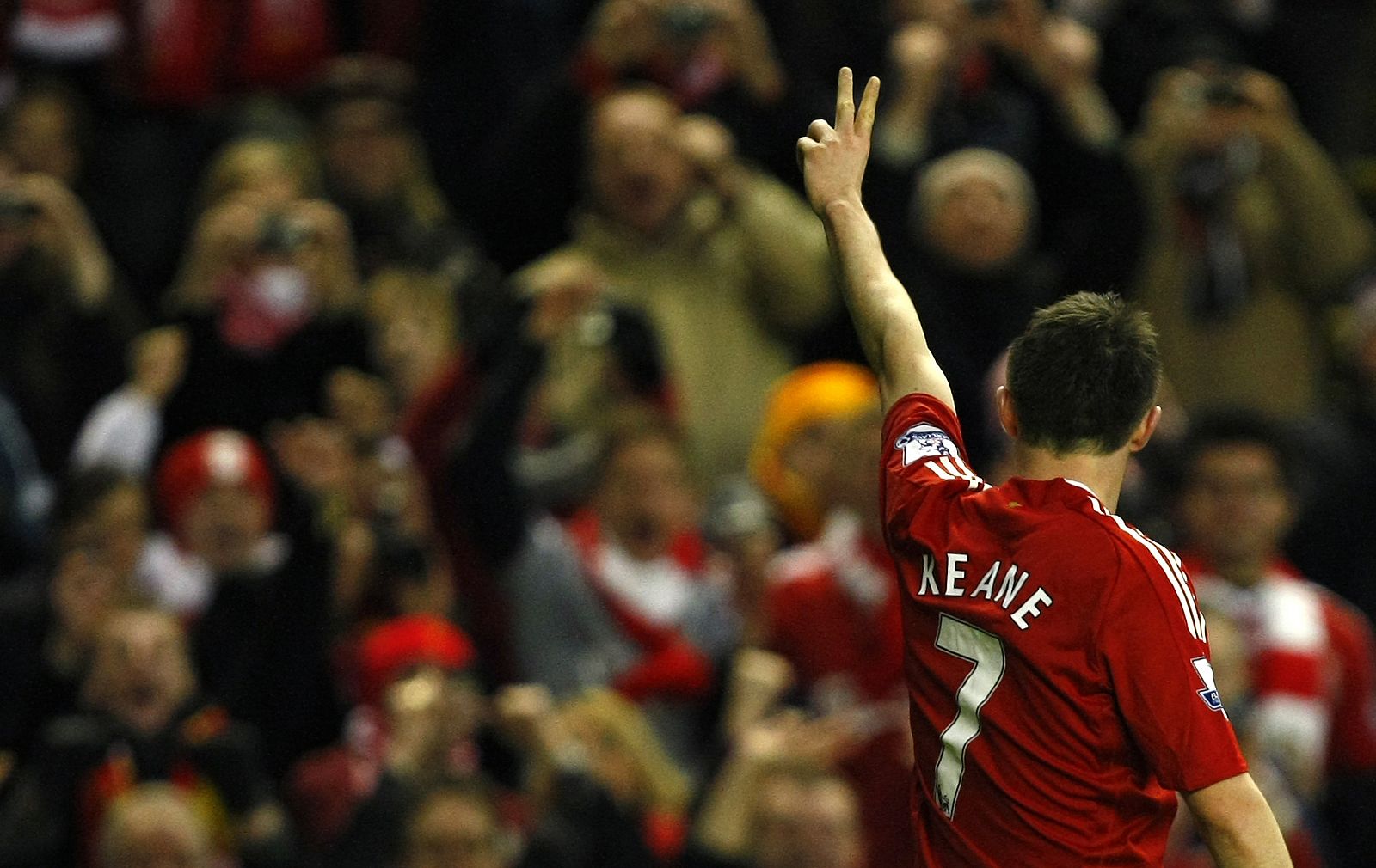 Keane jugó 21 partidos con el Liverpool y marcó siete goles.