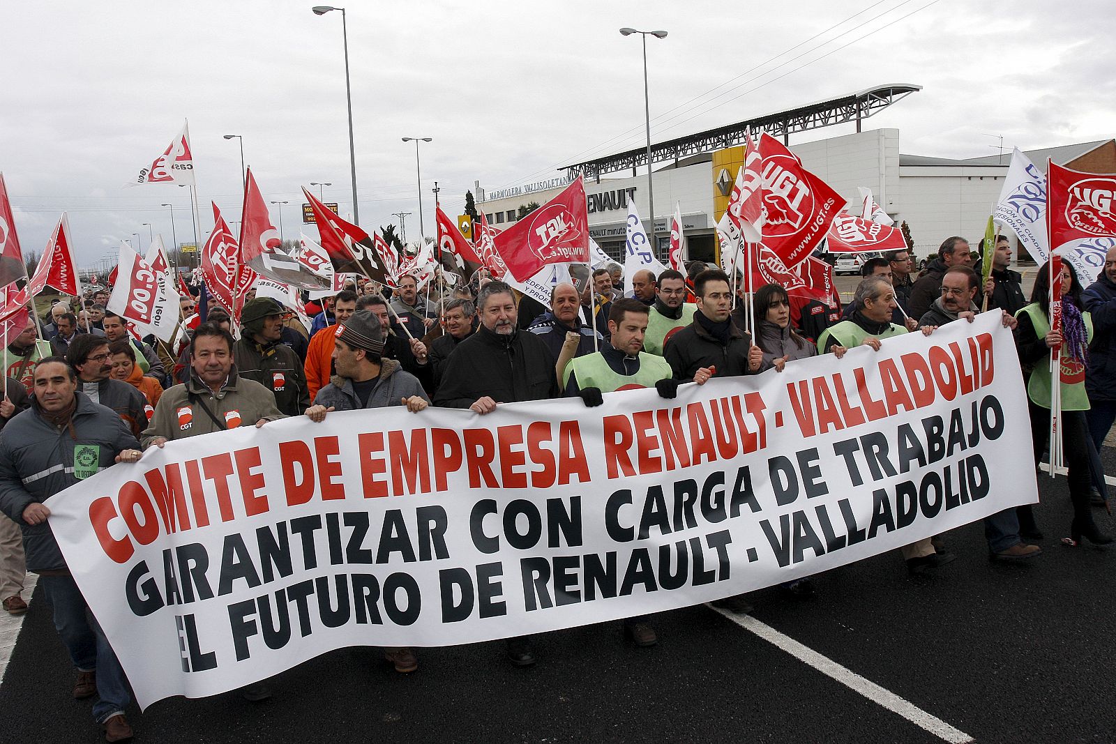 Manifestación de los trabajadores de Renault en Valladolid
