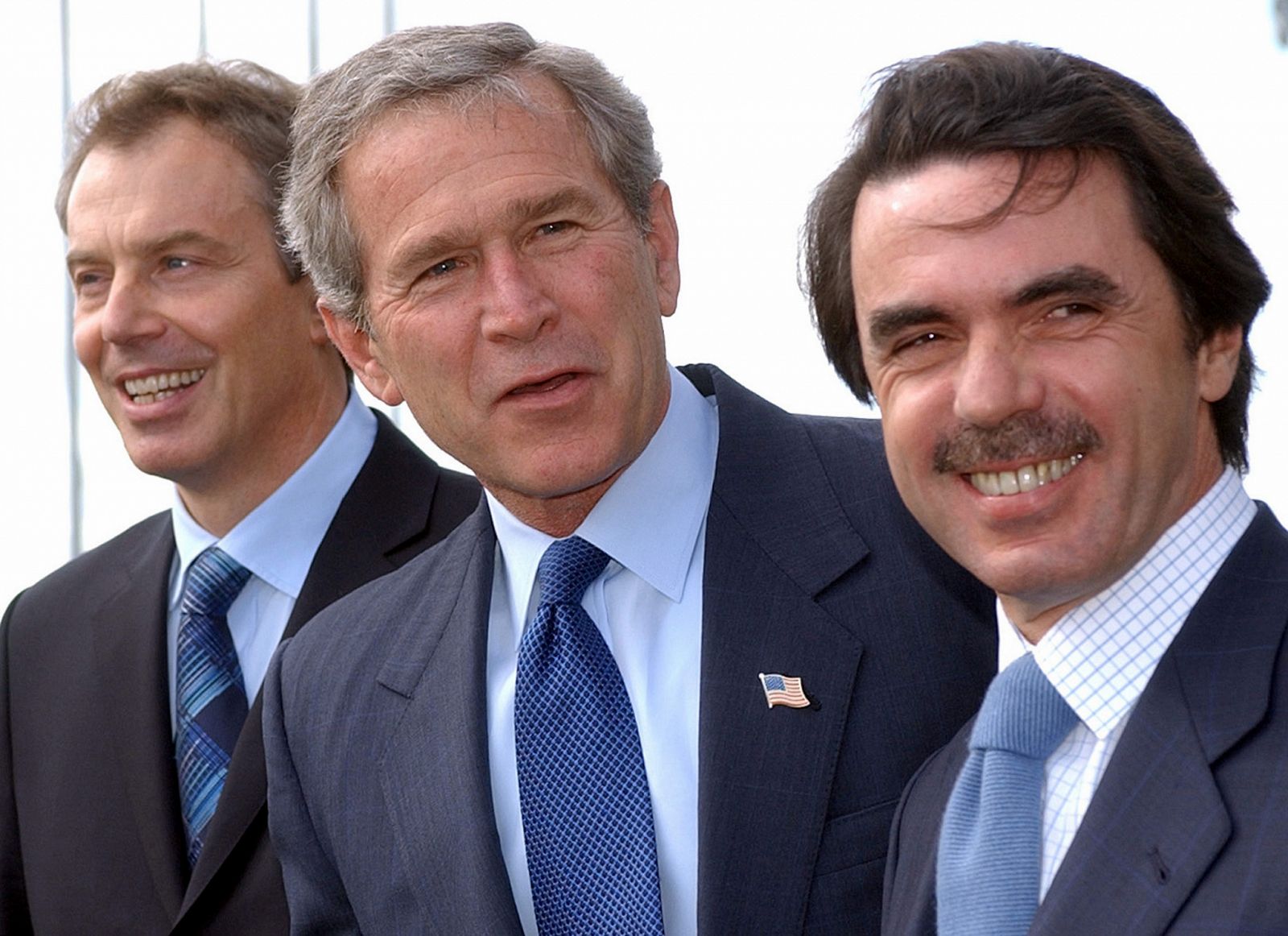 PRIME MINISTERS BLAIR AND AZNAR MEET U.S. PRESIDENT BUSH IN THE AZORES