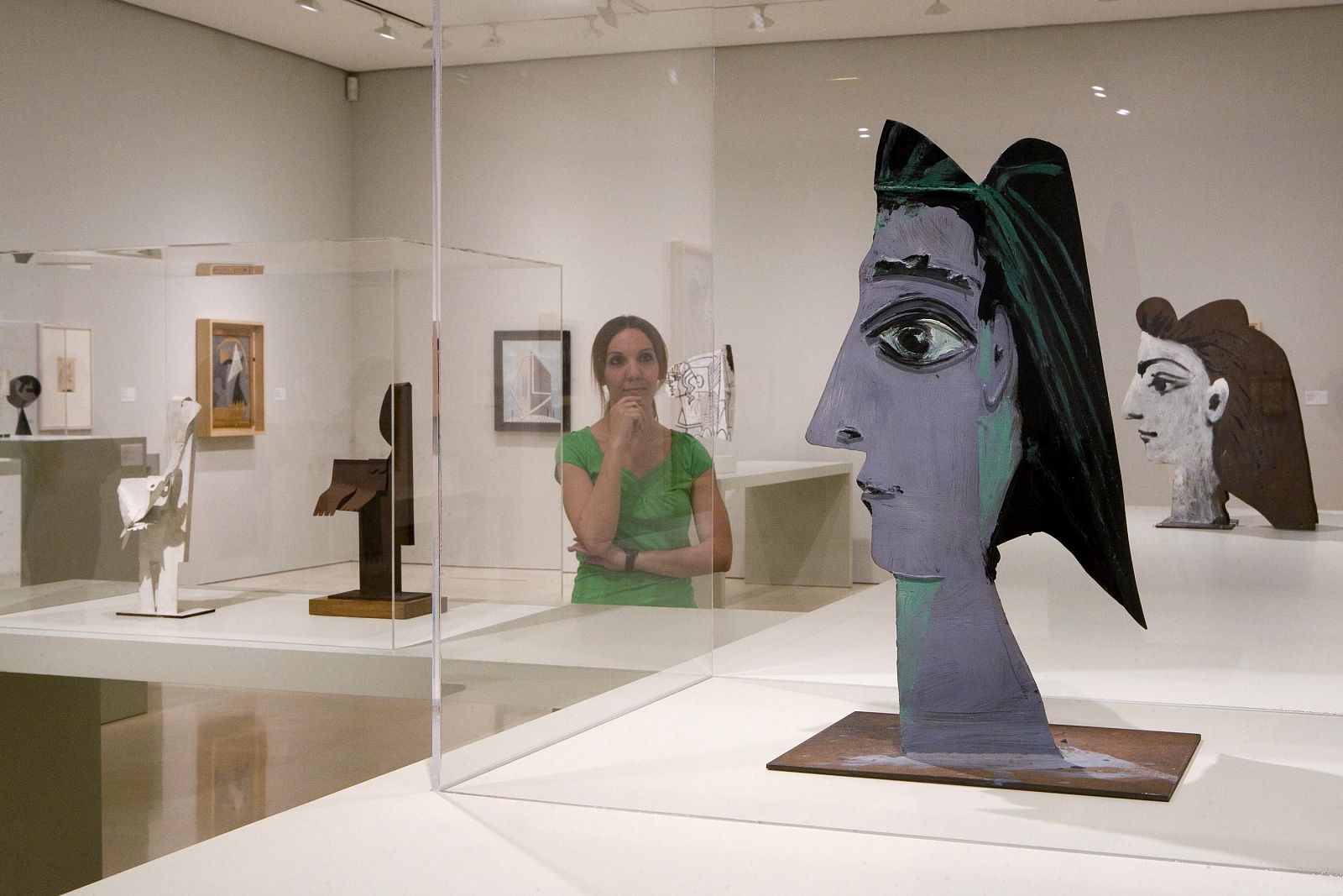 Esculturas de la nueva muestra del Museo Picasso Málaga, "La escultura tardía de Picasso. Mujer. La colección en contexto", que puede visitarse hasta el 30 de agosto.