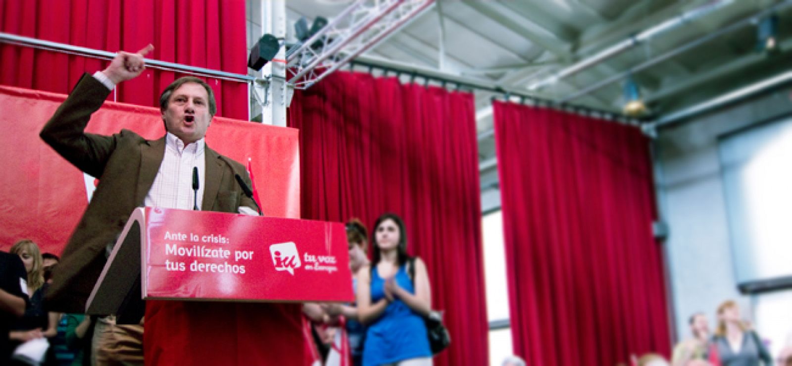 Willy Meyer, durante un acto de IU de cara a las europeas.