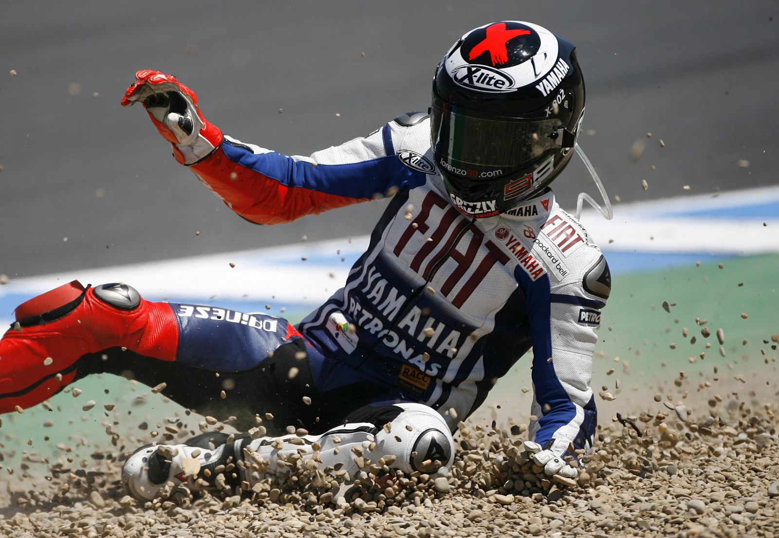 Jorge Lorenzo se fue al suelo en el pasado Gran Premio de España, disputado en Jerez.