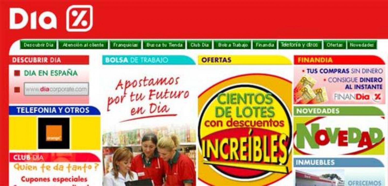 La cadena de supermercados Dia crece con la crisis.