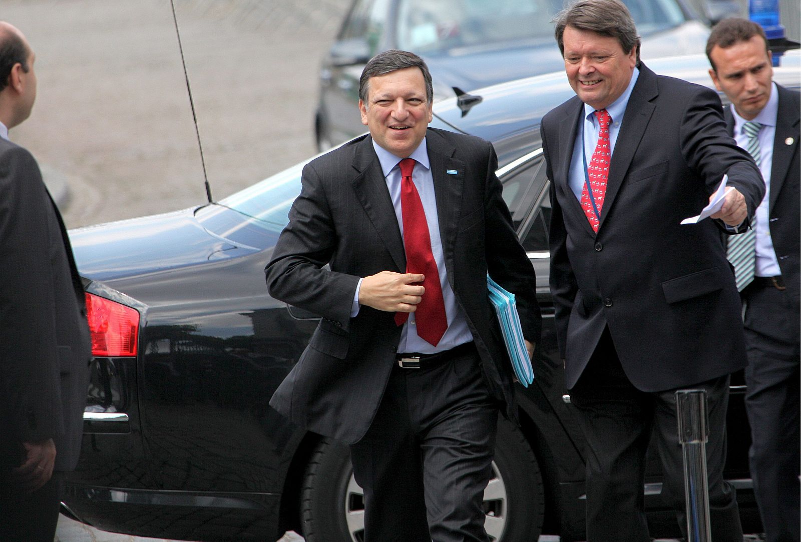 Barroso, a su llegada a la reunión del PPE.