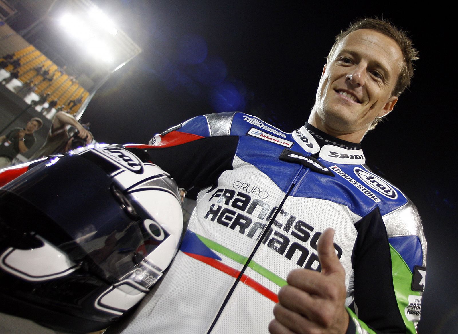 Gibernau, de 36 años, regresó al Mundial de MotoGP de la mano del equipo de Paco 'El Pocero'