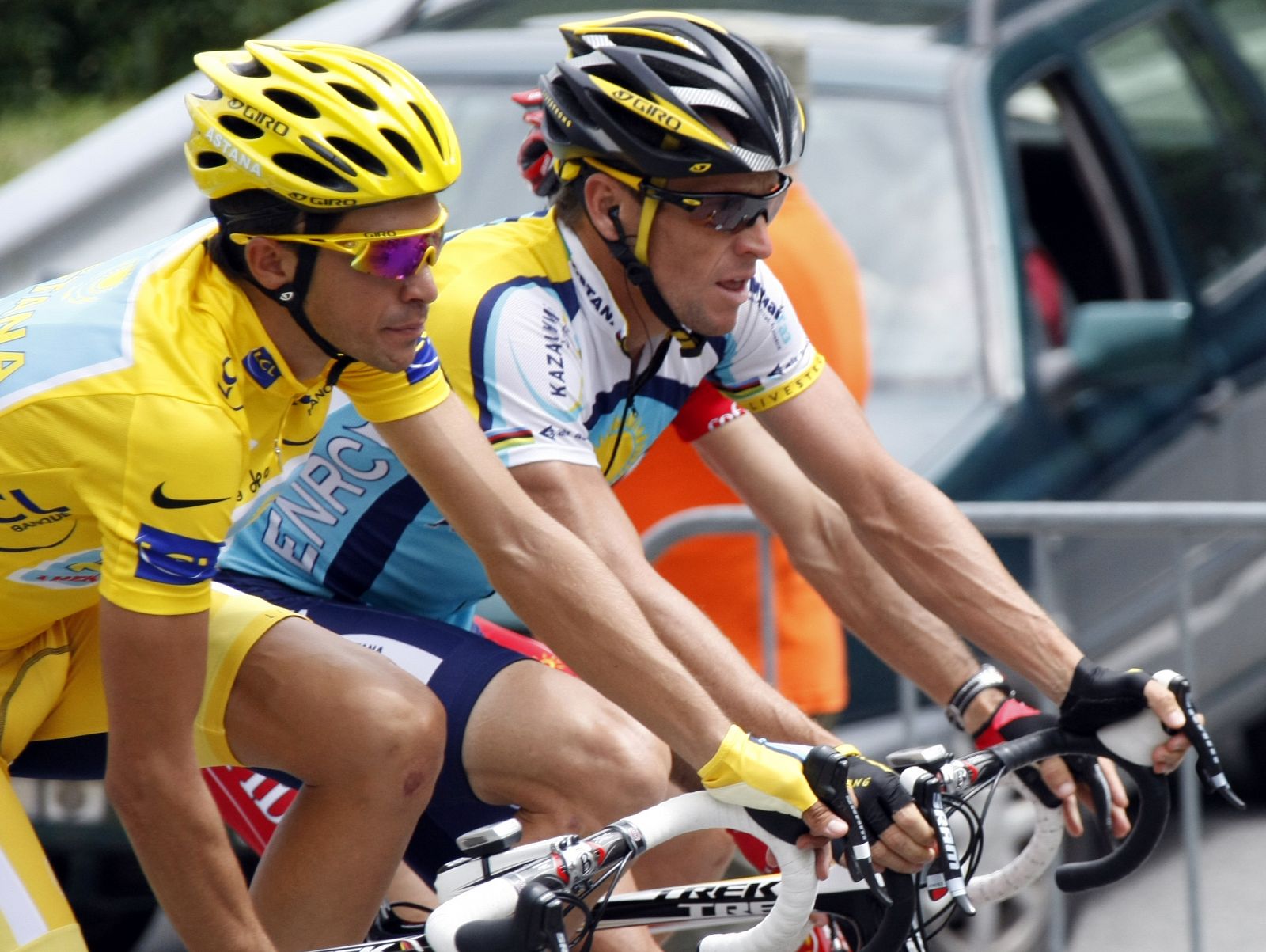 La relación entre Contador y Armstrong nunca ha sido fluida.