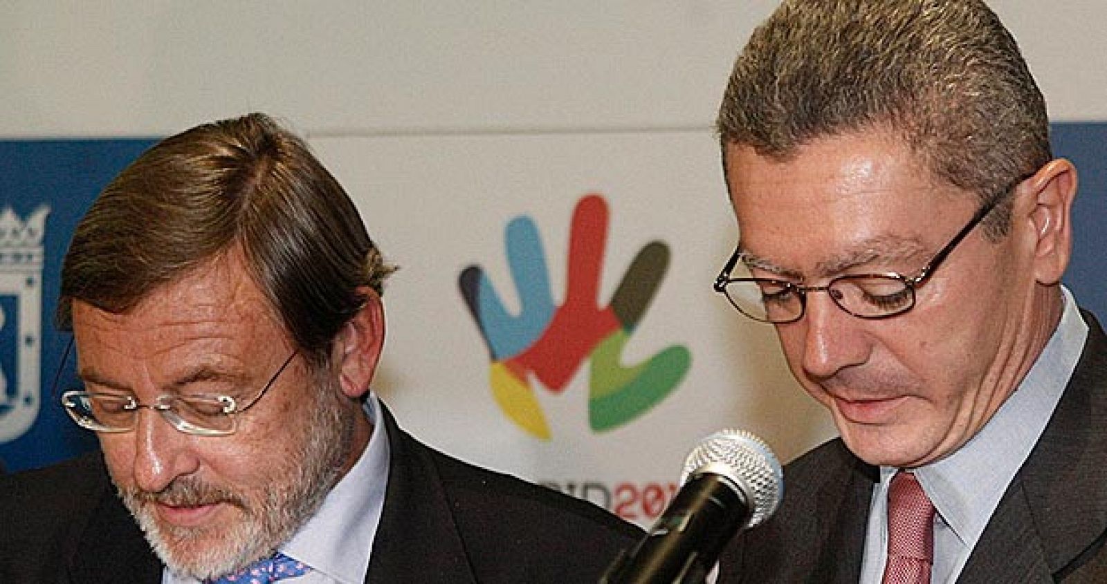 El alcalde de Madrid, Alberto Ruiz-Gallardón, junto al secretario de Estado para el Deporte, Jaime Lissavetzky.