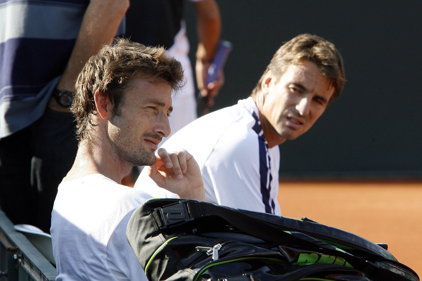 Los jugadores del equipo español de Copa Davis Tommy Robredo