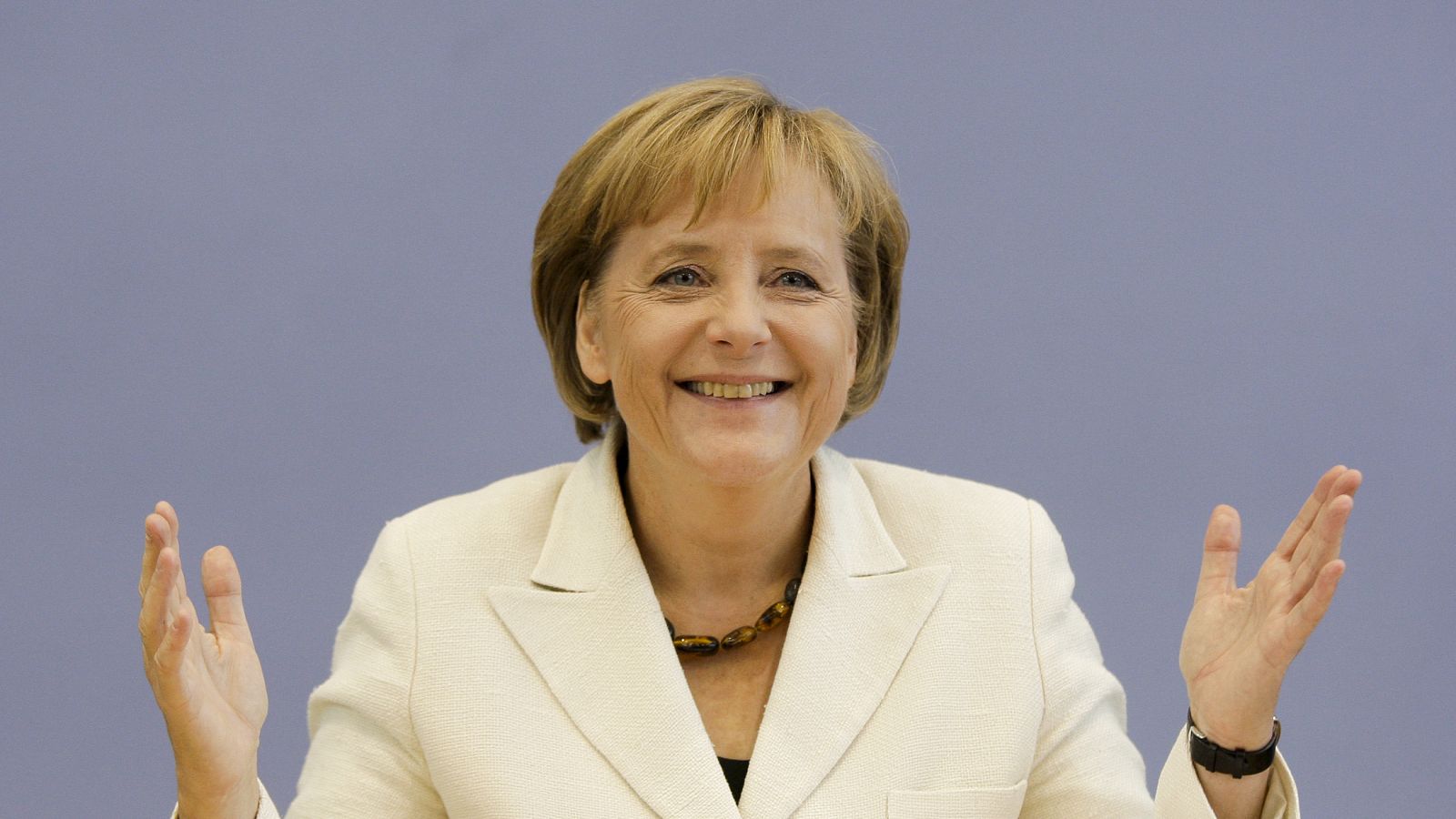 La canciller Merkel, durante una conferencia de prensa en Berlín.