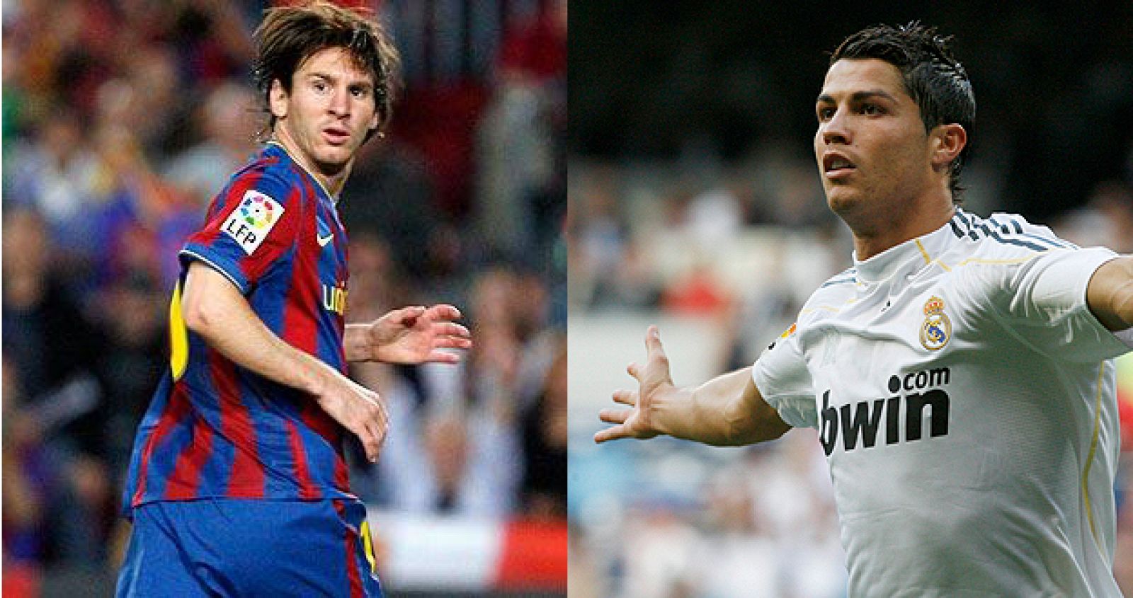 El jugador del Barça, Lionel Messi, y el madridista, Cristiano Ronaldo.