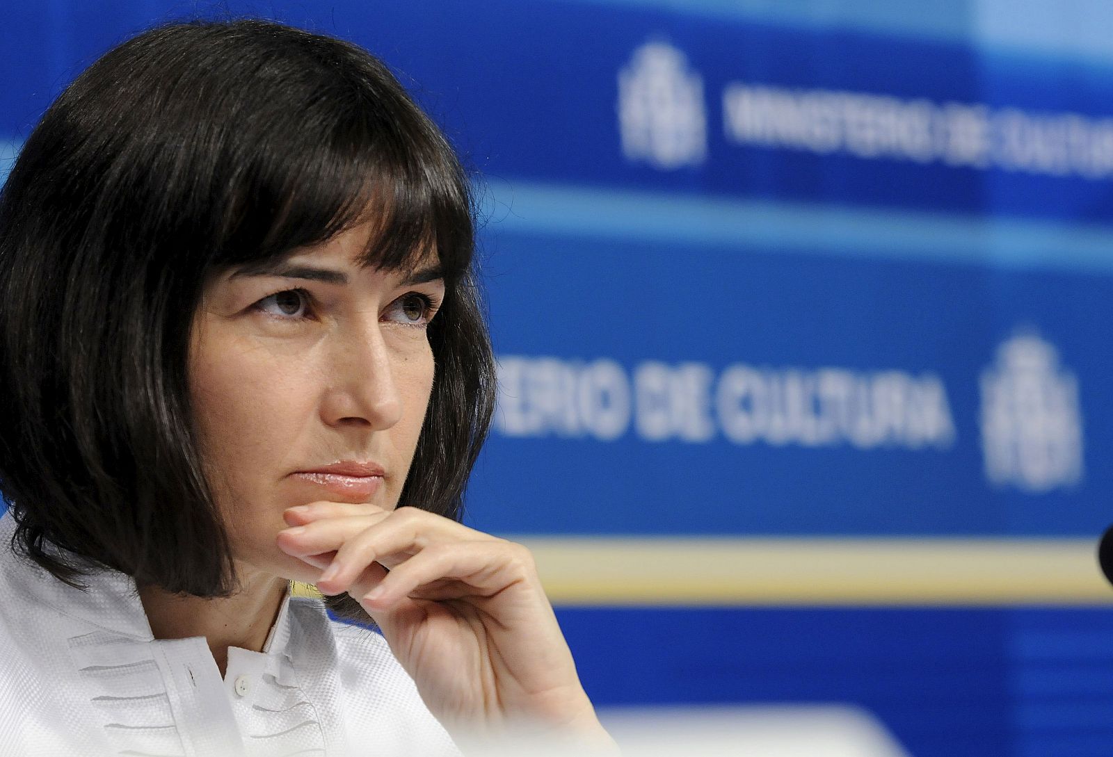 La ministra de Cultura, Ángeles González-Sinde, presentó hoy, en la sede del Ministerio, los presupuestos de su departamento para 2010.