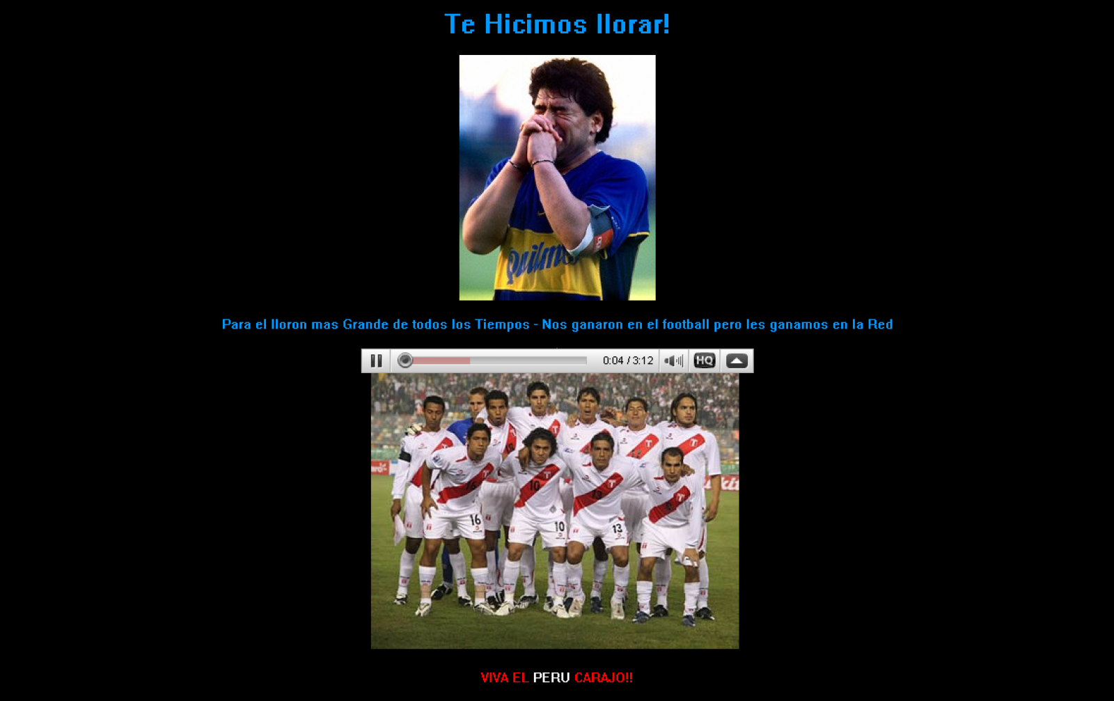 Así han dejado los piratas la web de Maradona: "Te hicimos llorar"