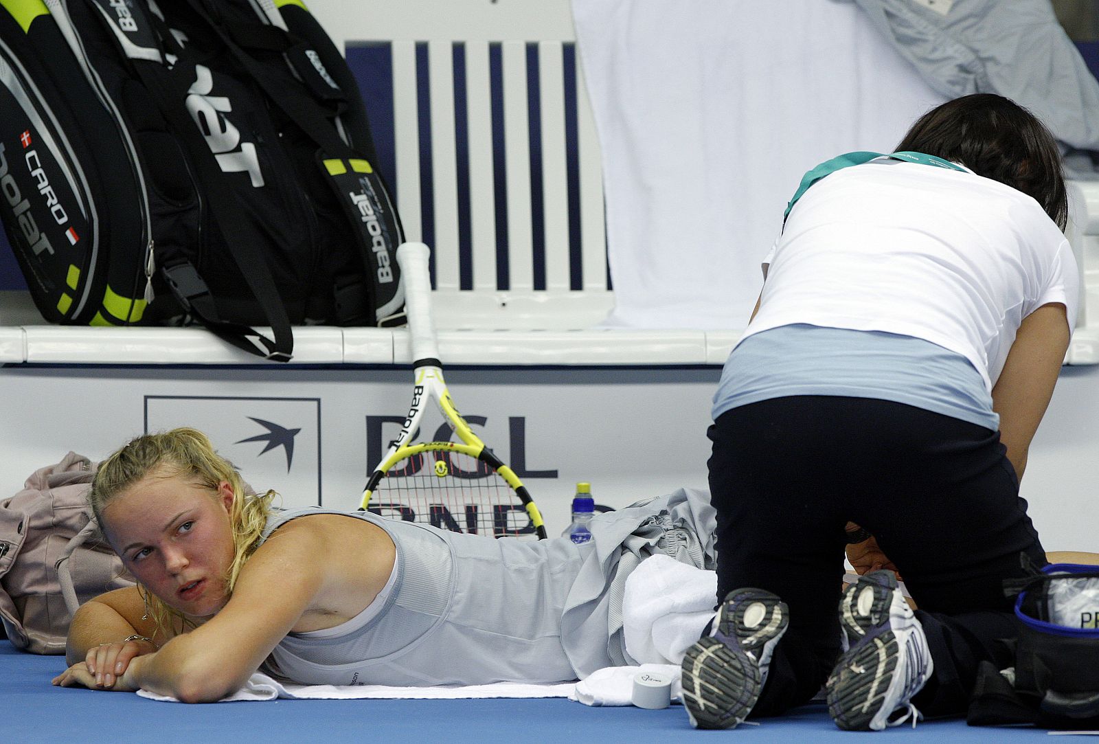 Wozniacki recibe tratamiento médico en Luxemburgo, antes de su polémica retirada.
